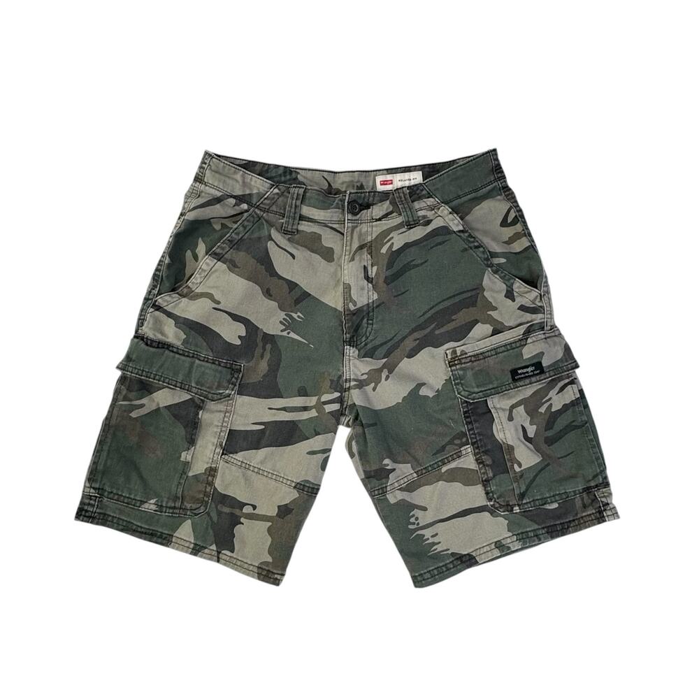 Wrangler Camo Relaxed Fit Cargo Utility Shorts Men's 32